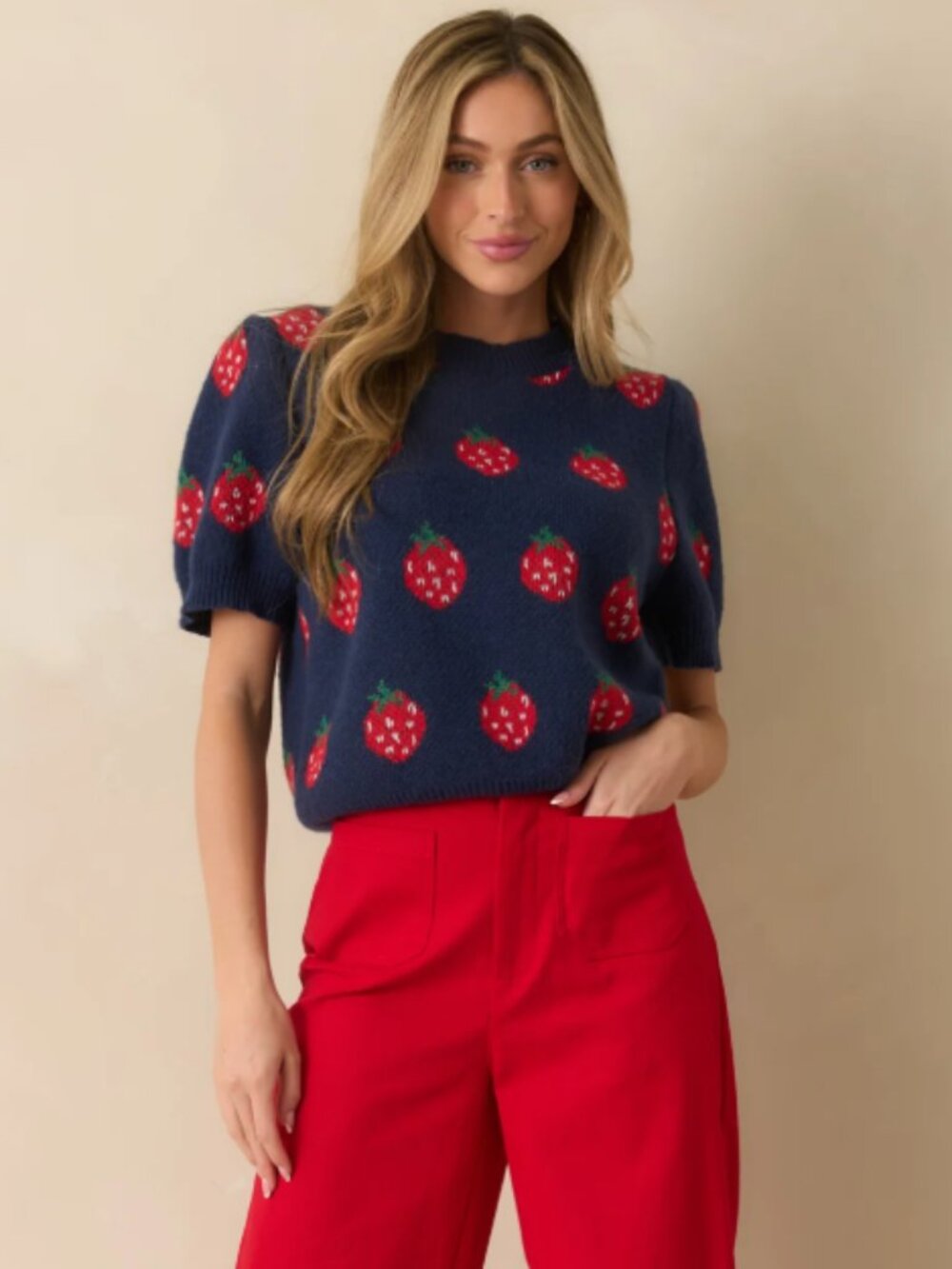 'Just My Jam' Navy Sweater Top🍓🆕️